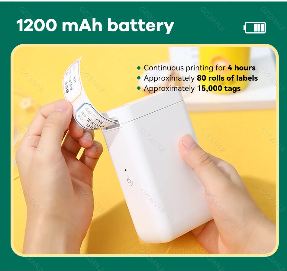 Shoppikala NiiMBOT D101 D110 Plus thermal label printer printing small paper price tags and commodity labels.