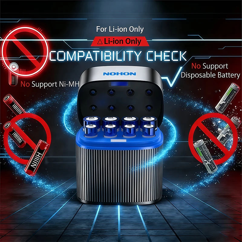 Shoppikala NOHON rechargeable lithium AA and AAA batteries with high capacity and 1.5V for remote controls and devices