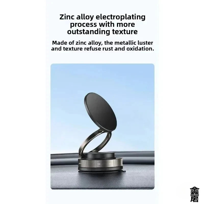 Shoppikala vacuum magnetic phone holder stand with 360° swivel for car, gym, or mirror, featuring a strong magnetic grip.