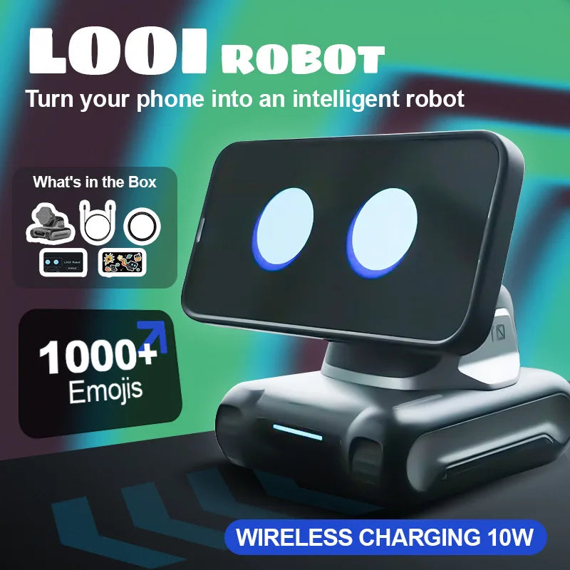 Shoppikala Looi robot smartphone with ChatGPT, featuring visual recognition and English voice dialogue for interactive smart toy fun.