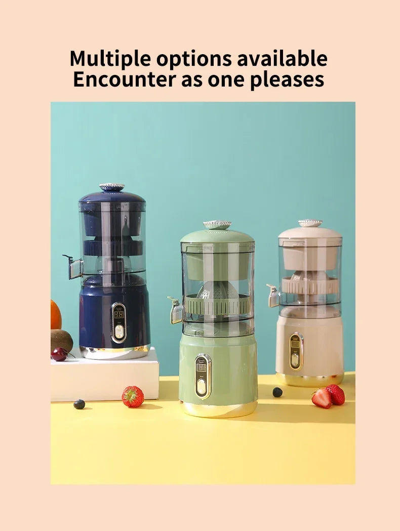Shoppikala electric orange juicer and citrus fruit extractor with pulp separation, USB charging, 600ml capacity, portable juice squeezer