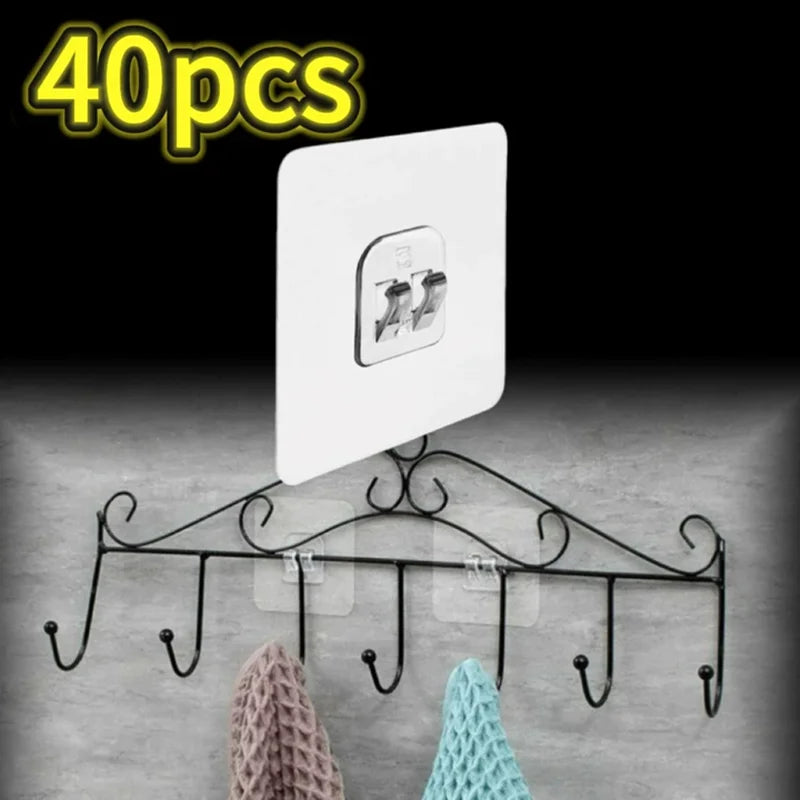 Shoppikala shower caddy adhesive hook with soap dish holder mounted on bathroom wall for bathroom or kitchen storage.