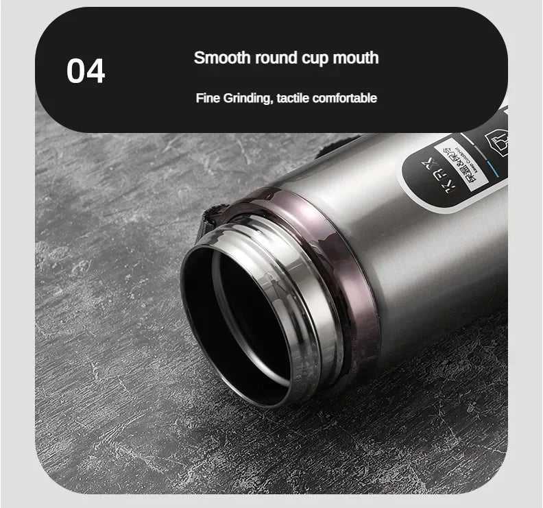 Shoppikala 500ml stainless steel thermos bottle with LED temperature display, vacuum flask for tea and water, portable cup