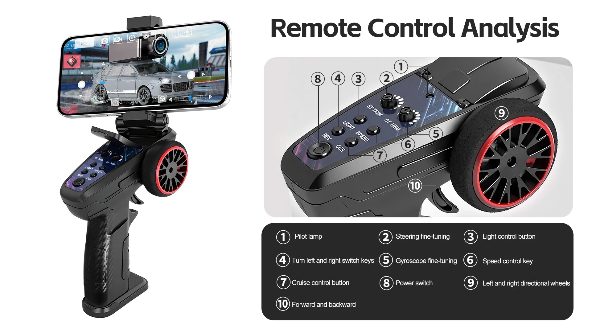 WLtoys 1/64 mini camera car with WIFI 720P FPV camera, remote control, and app control for children, featuring sleek racing design.