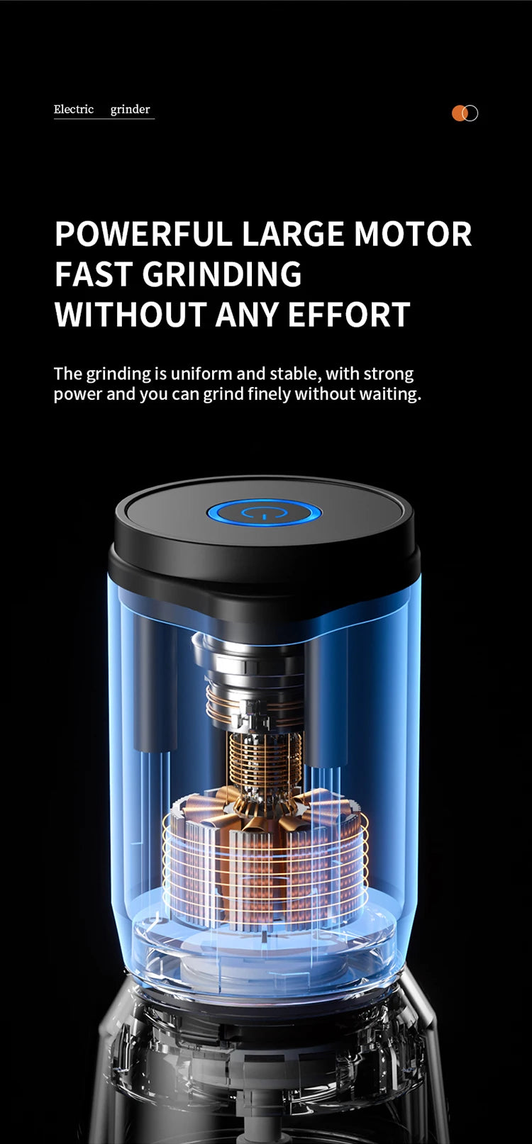 Rechargeable electric pepper grinder set by shoppikala with adjustable coarseness and one-handed operation, featuring salt and pepper mills.