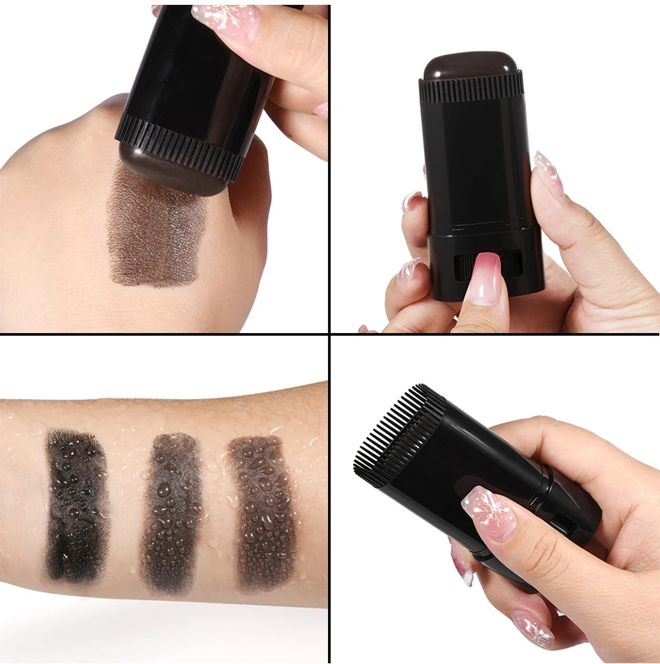 Shoppikala 2-in-1 black brown coffee hair dye stick with comb for temporary, washable hair coloring and covering white hairs.