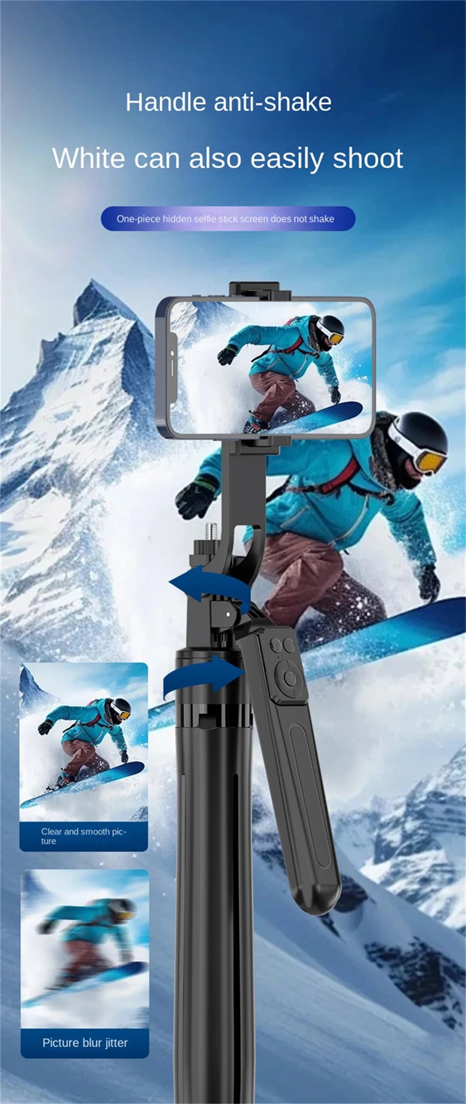 Cool DIER smartphone tripod stand with Bluetooth shutter and phone holder for wireless selfies and stable camera shots.