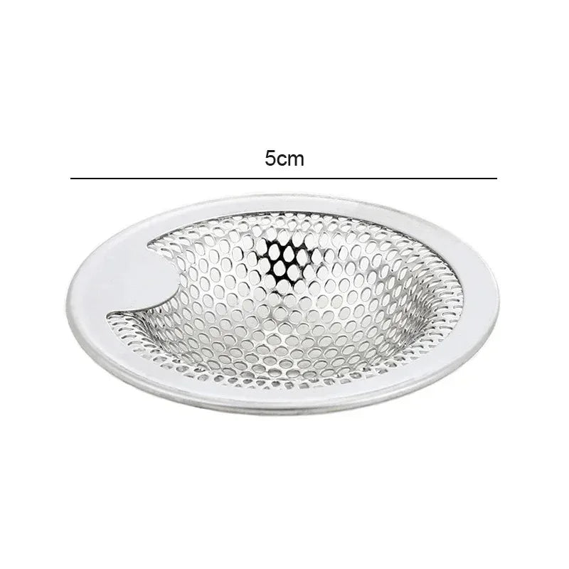 Stainless steel kitchen sink and bathroom drain strainer with mesh filter for hair and debris, by Shoppikala.