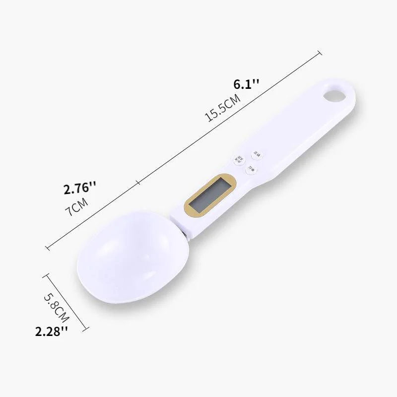 Digital measuring spoon from Shoppikala with LCD display, 500g capacity, precise 0.5g scale for kitchen and food measurement.