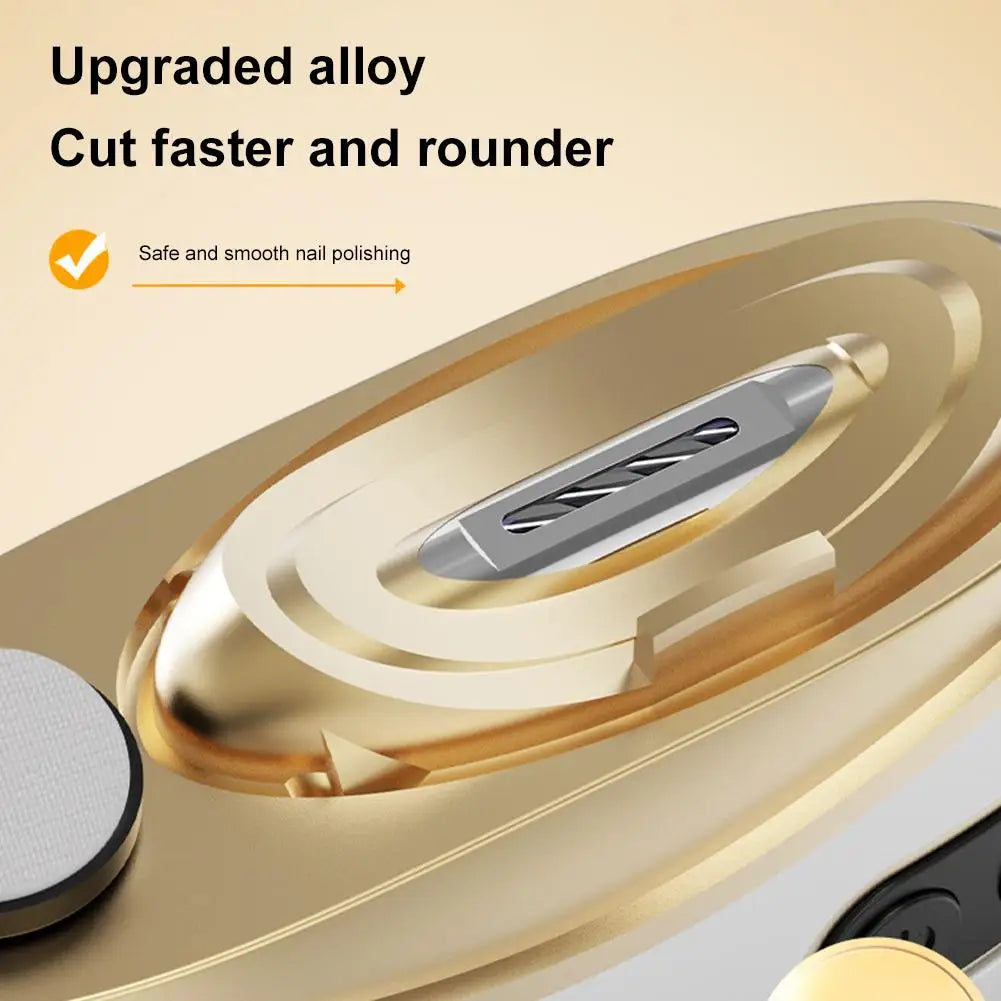 Shoppikala 2-in-1 electric nail tool with USB charging, nail clipper and polisher for adult and kids fingernails and toenails.
