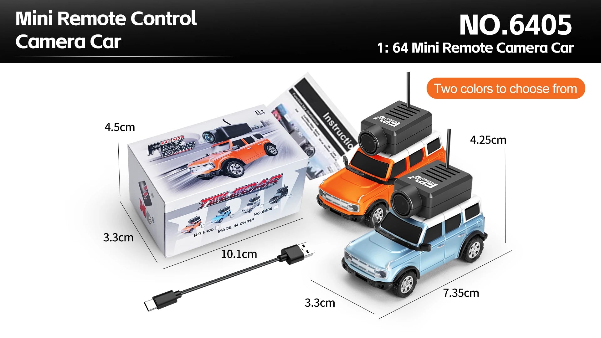 WLtoys 1/64 Mini Camera Car with WIFI 720P FPV camera, app control, remote control racing vehicle for children, model 6405 or 6406