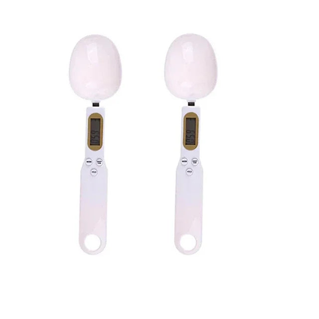 Digital measuring spoon and kitchen scale by Shoppikala, with LCD display, for precise measurement of milk, coffee, and sugar.