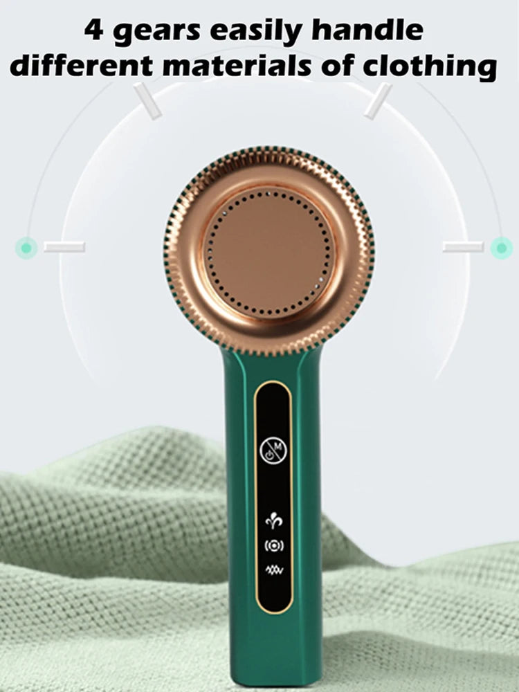 Shoppikala electric lint remover for clothes with USB recharge, fuzz shaver for sweaters and fabric hair ball removal.
