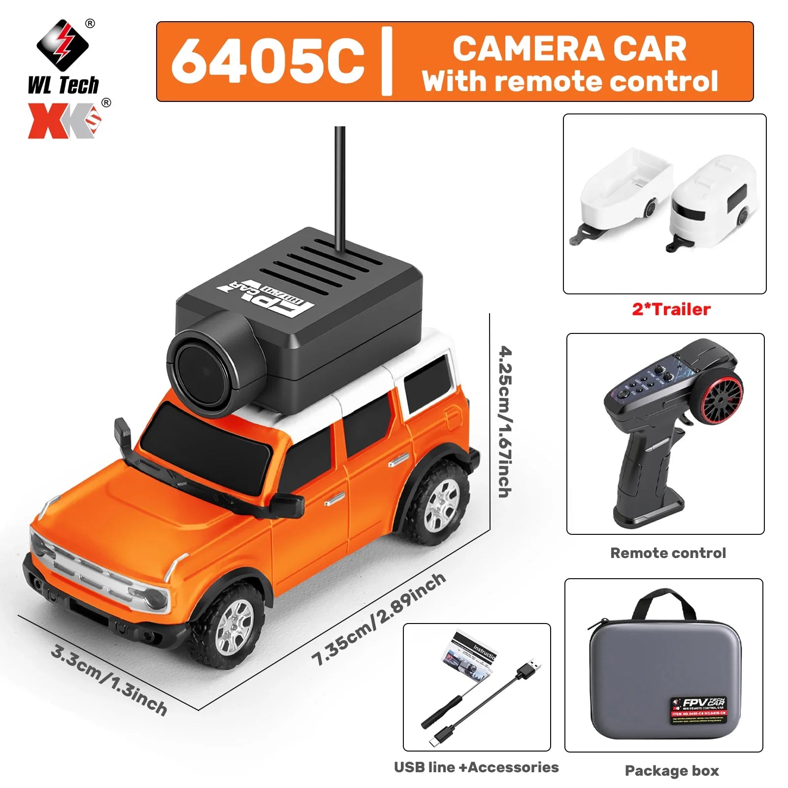 WLtoys 1/64 mini camera car with WIFI 720P FPV camera, remote control, and APP control, ideal for children's racing toy.