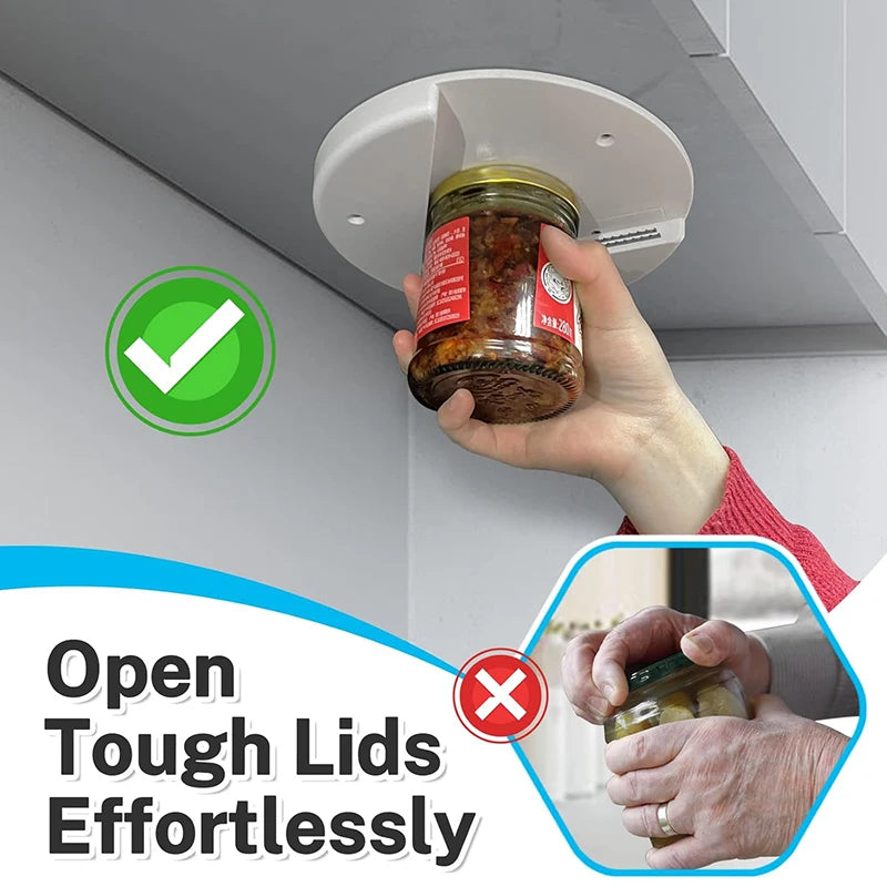 Shoppikala multifunction can opener and jar lid remover kitchen tool with ergonomic handle and stainless steel cutting blade.