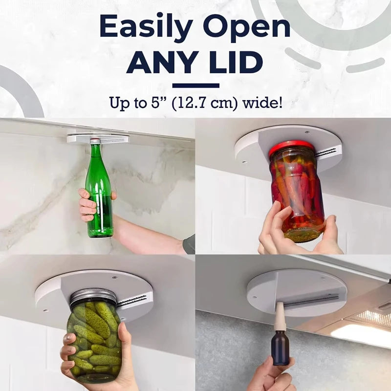 Shoppikala multifunction can opener and jar lid remover kitchen tool with ergonomic handle on a white background