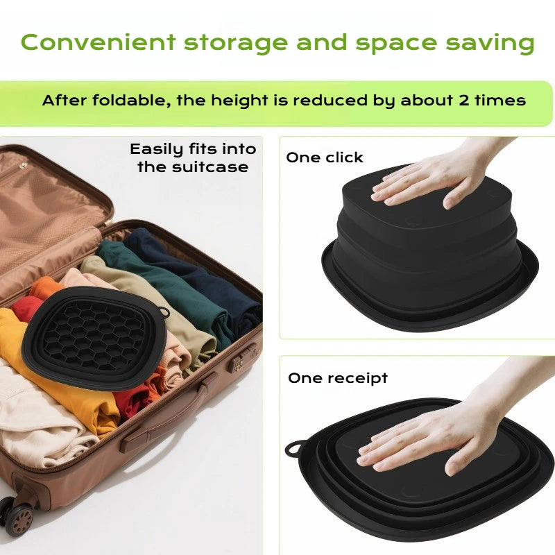 Shoppikala collapsible silicone face ice bath tray for cold facial therapy, portable cryo skin tool for reducing puffiness and soothing skin.