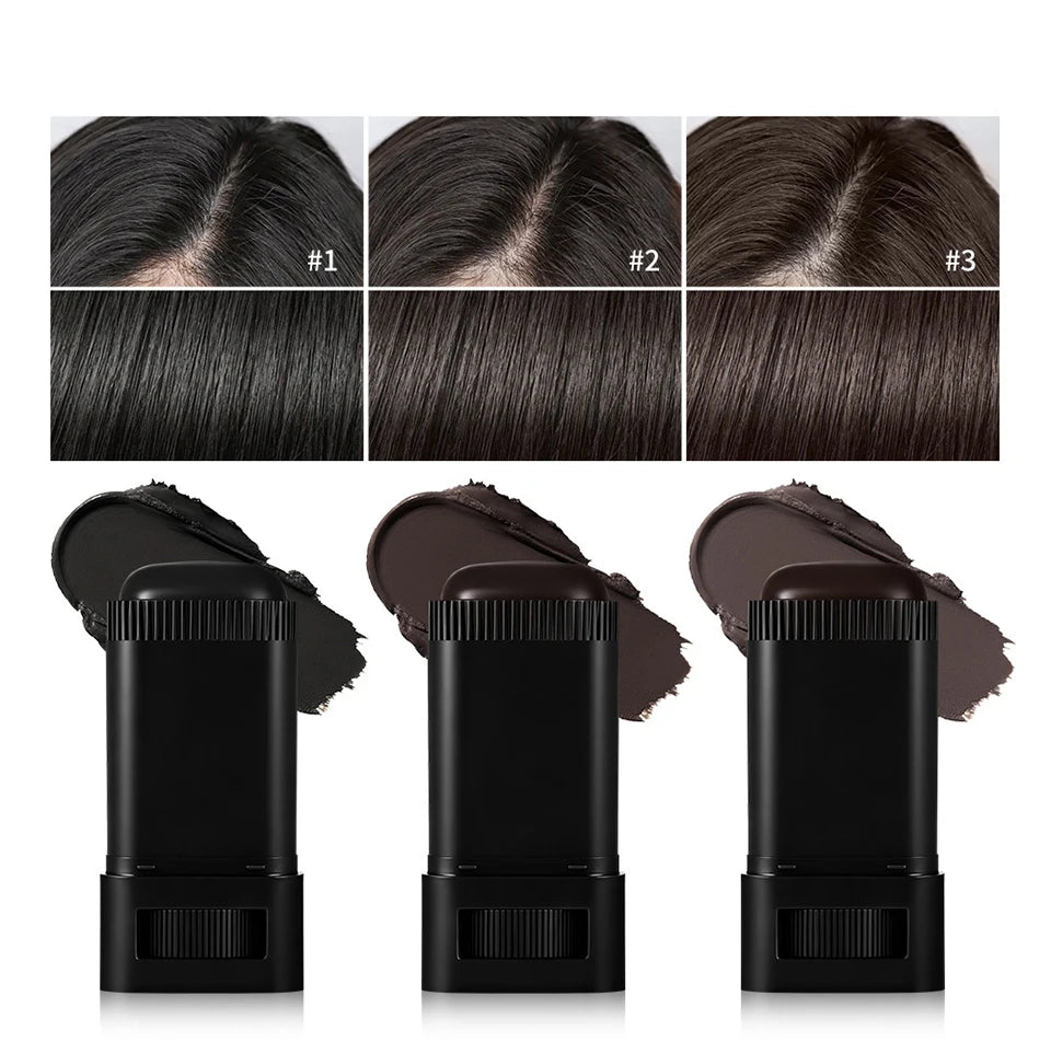 Shoppikala 2-in-1 black brown coffee hair dye stick with comb for long-lasting temporary hair coloring and covering white hairs.
