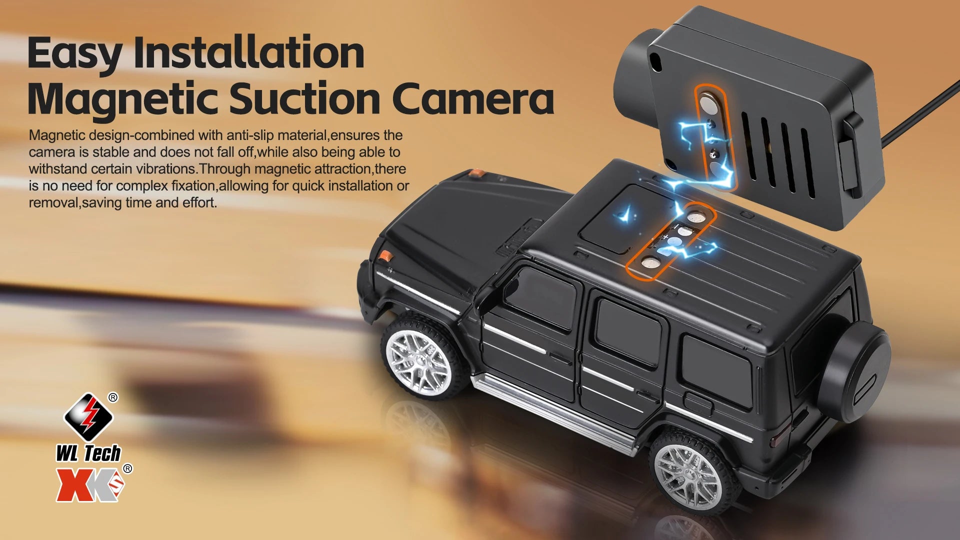 WLtoys 1/64 mini camera car with WIFI 720P FPV camera, remote control, and app control, suitable for children and racing fun