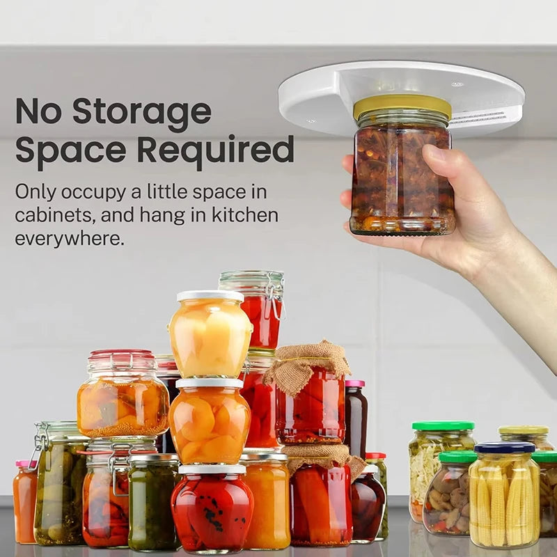 Shoppikala multifunction can opener and jar lid remover kitchen tool with ergonomic handle and stainless steel cutting blade.
