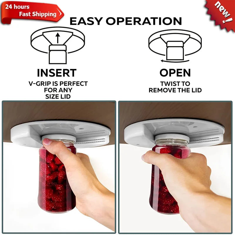 Shoppikala multifunction can opener and jar lid remover kitchen tool with ergonomic handle and stainless steel cutting mechanism.