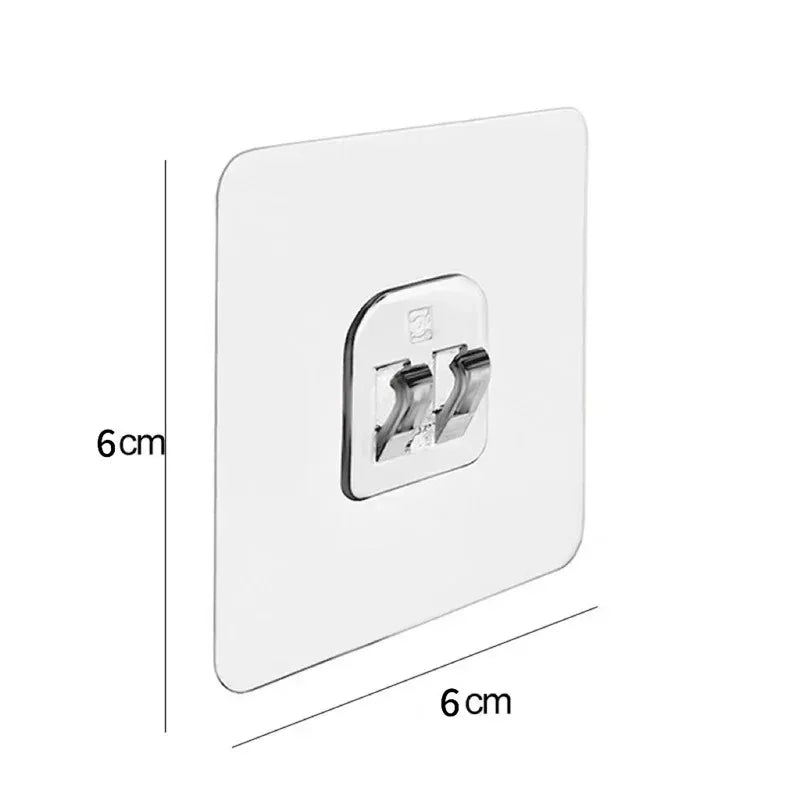 Shoppikala shower caddy adhesive hook with soap dish holder mounted on bathroom wall for bathroom or kitchen storage.