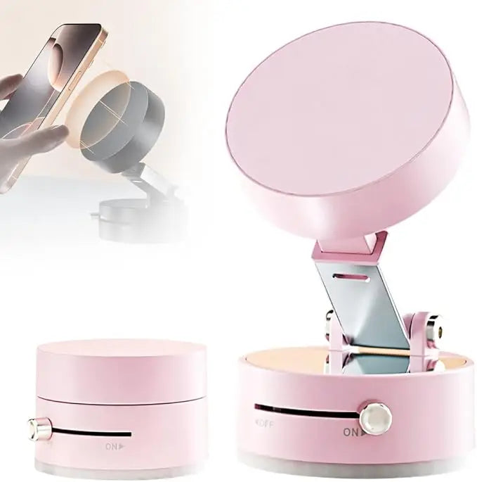 Shoppikala vacuum magnetic suction car phone holder with 360° adjustable mount on a car dashboard.