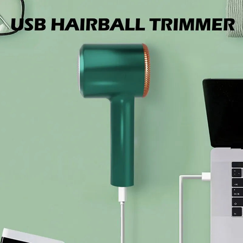 Shoppikala electric lint remover for clothes with USB rechargeable hair ball trimmer and fuzz shaver on a sweater.