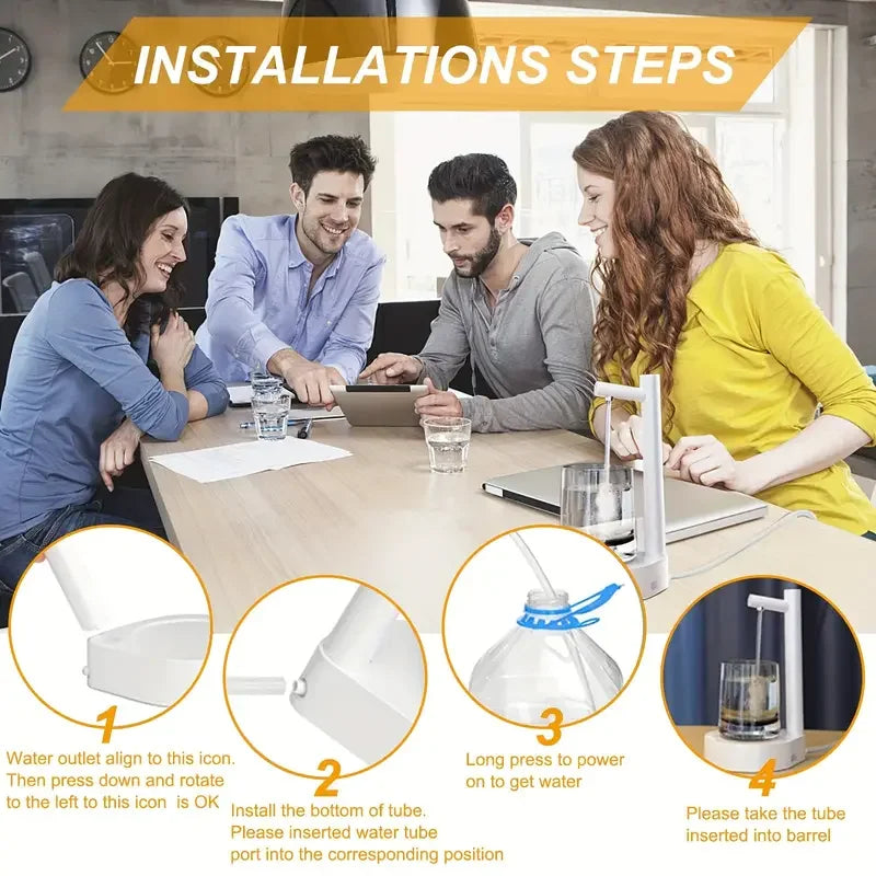 Shoppikala USB rechargeable smart desktop water pump, bucket-type electric water dispenser with automatic operation.