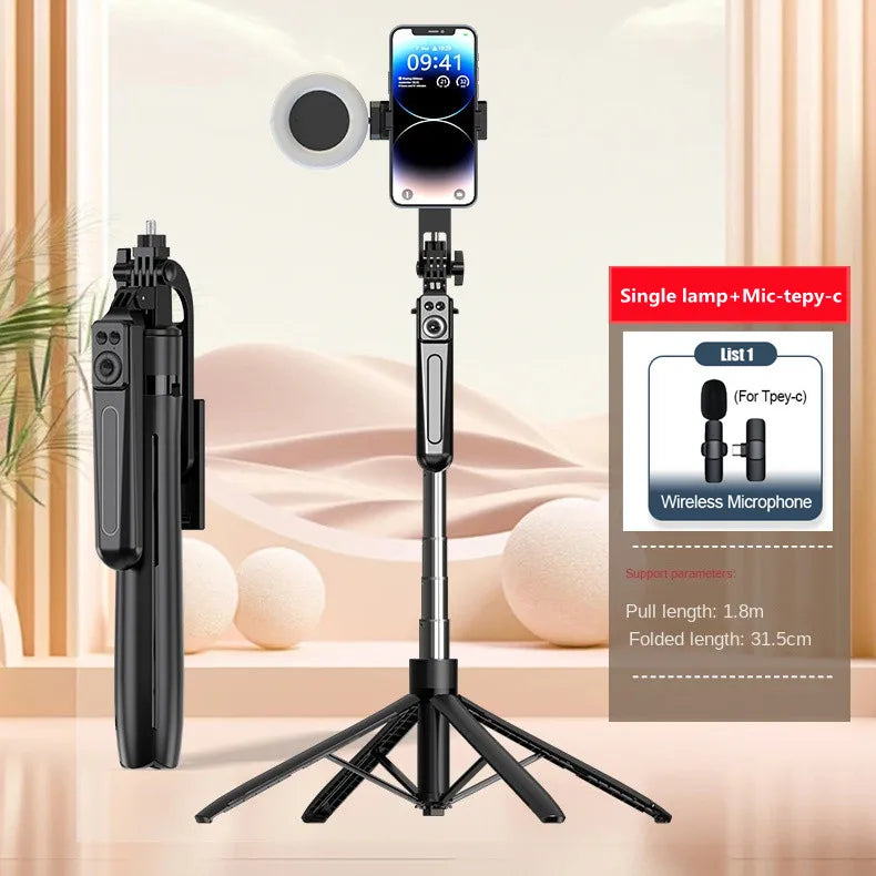 Shoppikala COOL DIER smartphone tripod stand with Bluetooth shutter and phone holder for wireless selfies and stable video recording.