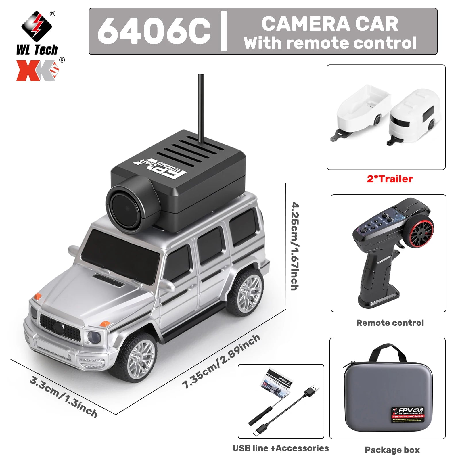 WLtoys 1/64 mini camera car with WIFI 720P FPV camera, remote control, and app control for children, racing vehicle toy.