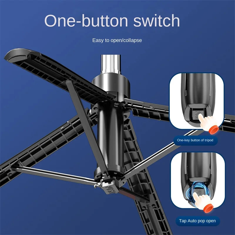 Cool Dier smartphone tripod stand with Bluetooth shutter and wireless selfie stick, includes phone holder for stable photos.