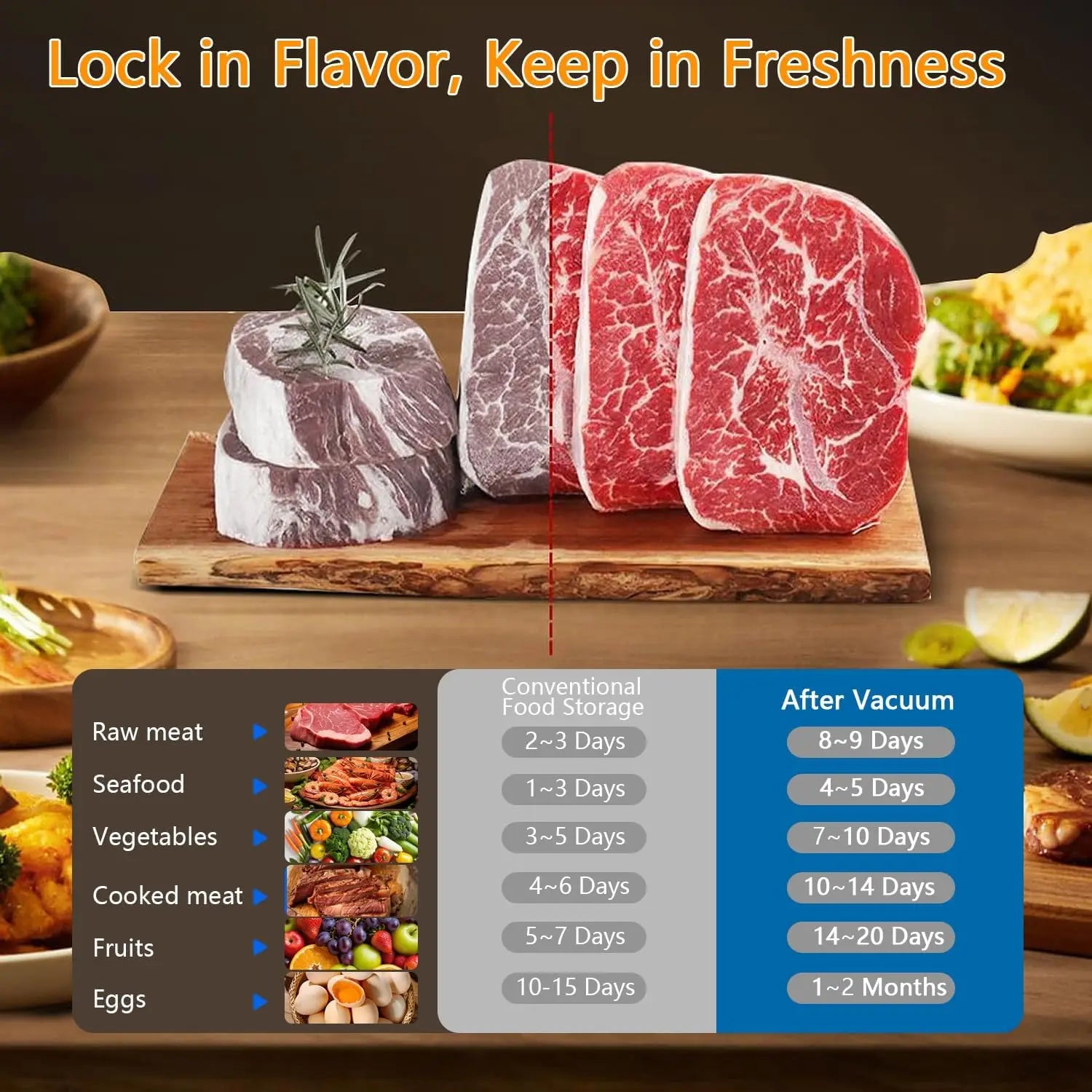 Shoppikala electric food vacuum sealer machine with included sealing bags, compact design for preserving fresh food.