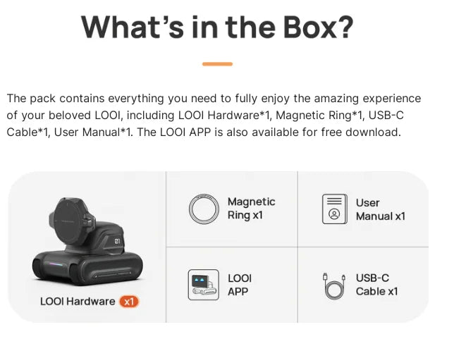 Shoppikala Looi robot smartphone with voice dialogue, visual recognition, and interactive smart toy features for kids.