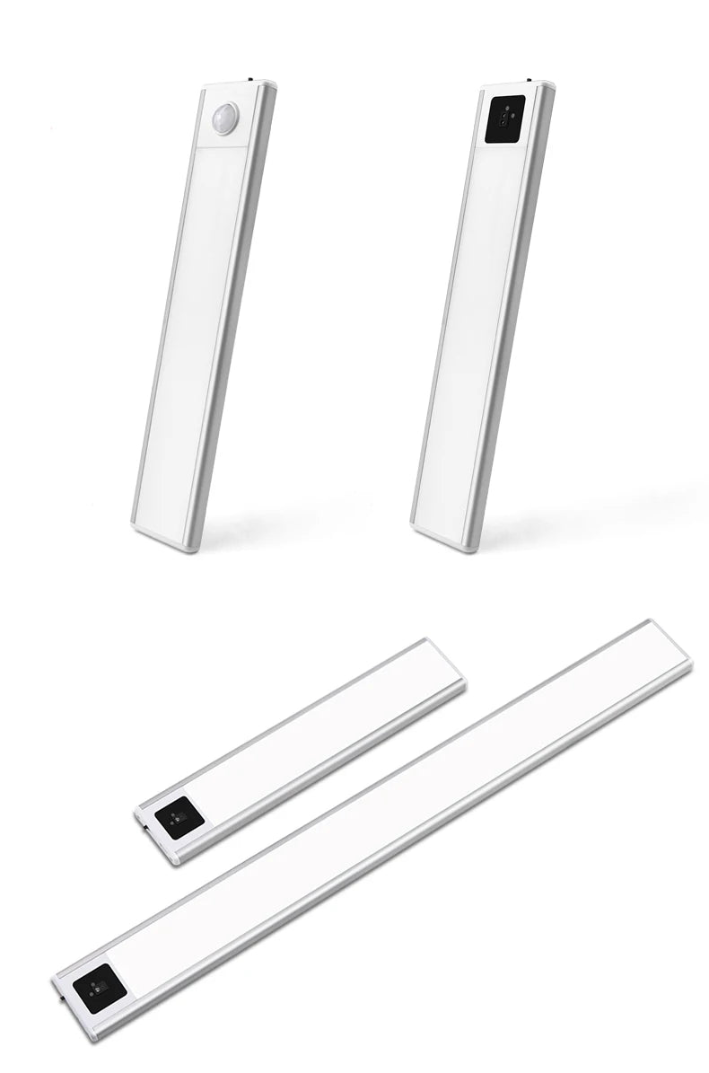 USB rechargeable motion sensor LED cabinet light by shoppikala, showing the compact light with sensor and USB charging port.