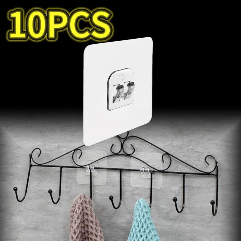 Shoppikala shower caddy adhesive hook and soap dish holder mounted on bathroom wall for bathroom or kitchen storage.