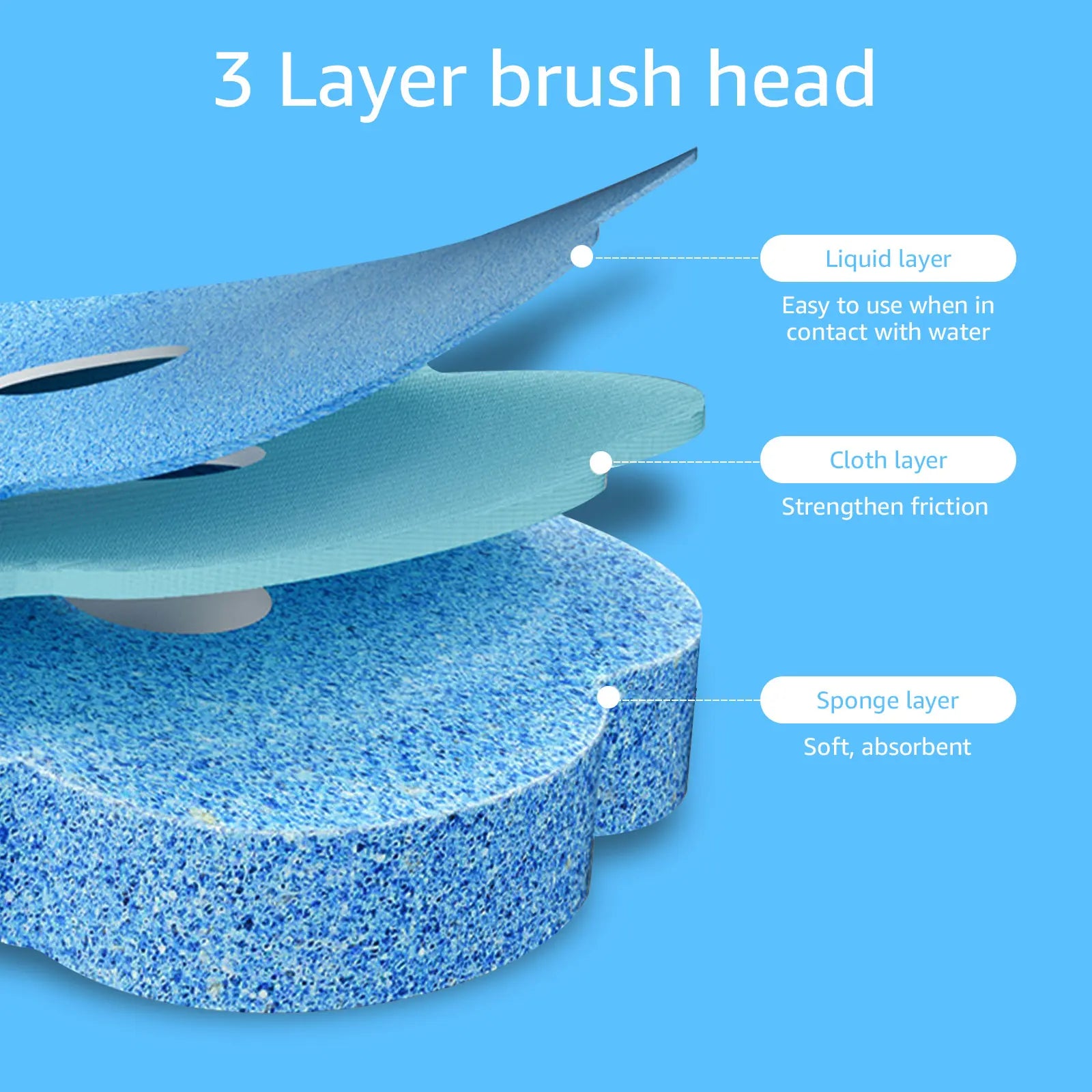 Disposable toilet brush with long handle and replacement heads from shoppikala, showing the brush and replacement heads.
