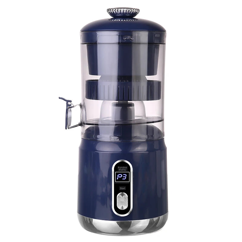 Portable Shoppikala electric orange juicer with pulp separation, USB charging, 600ml capacity, ideal for citrus fruit juice extraction.