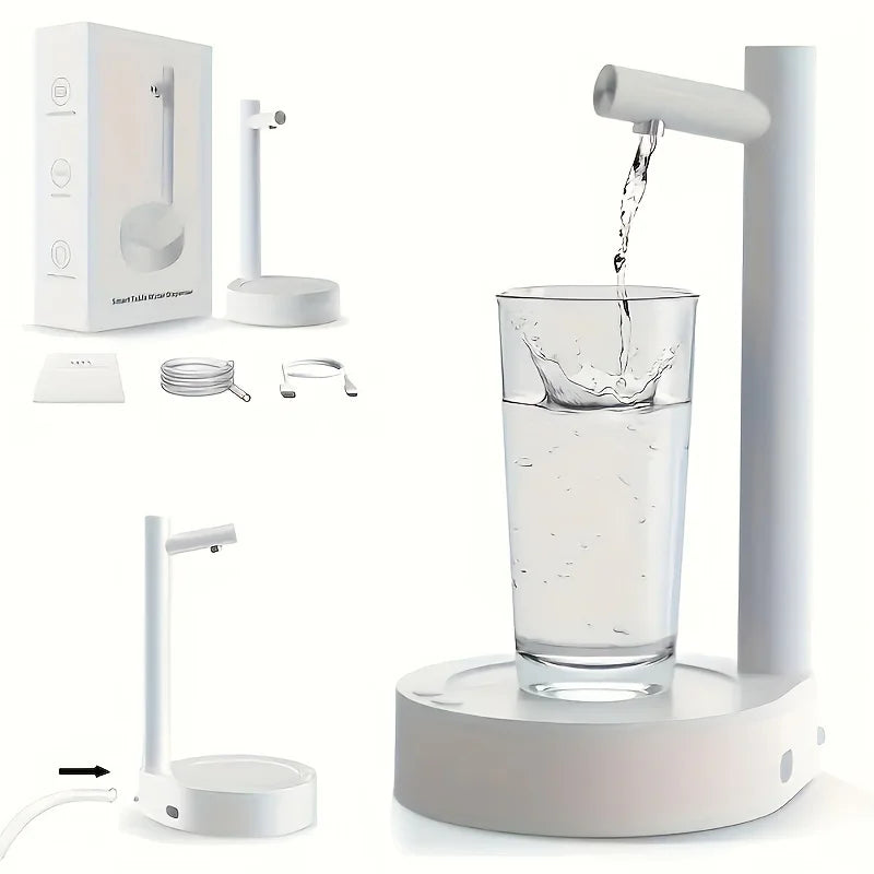Shoppikala USB rechargeable smart desktop water pump, small electric water dispenser for buckets, automatic and portable design.