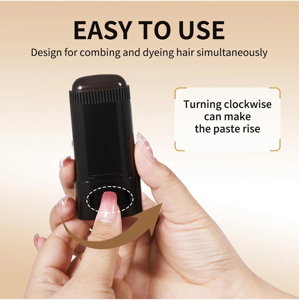 Shoppikala 2-in-1 hair dye stick with comb in black, brown, and coffee shades for temporary, washable hair coloring and covering white hairs