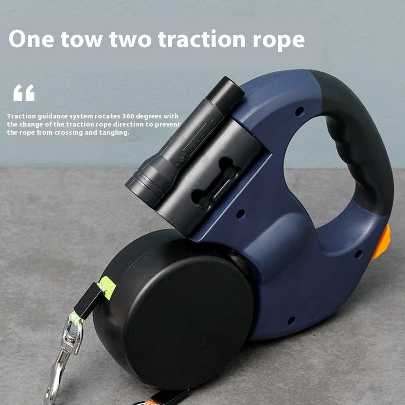 Shoppikala dog traction rope for small and medium dogs, anti-entanglement, 360° rotating, explosion-proof, suitable for large dogs.
