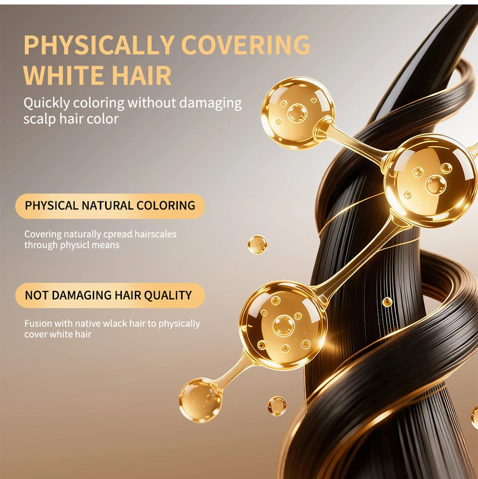 Shoppikala 2-in-1 hair dye stick with comb in black, brown, and coffee for temporary, washable hair coloring and covering white hairs.