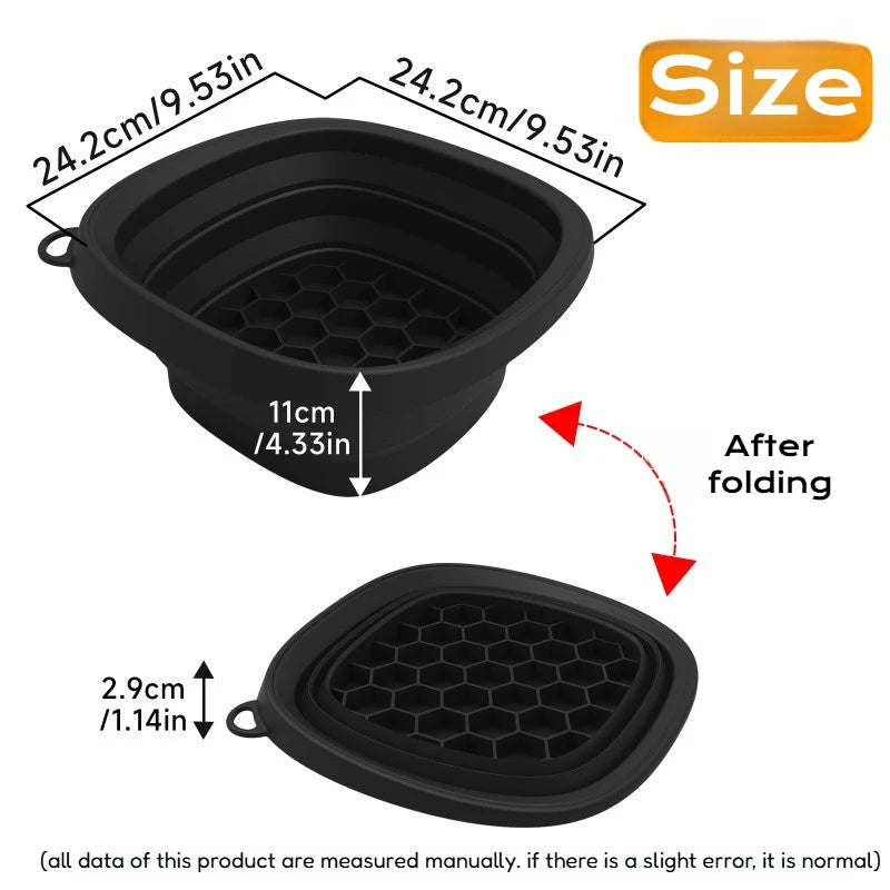 Shoppikala collapsible silicone face ice bath tray for cold therapy, portable facial skincare tool with a compact design.
