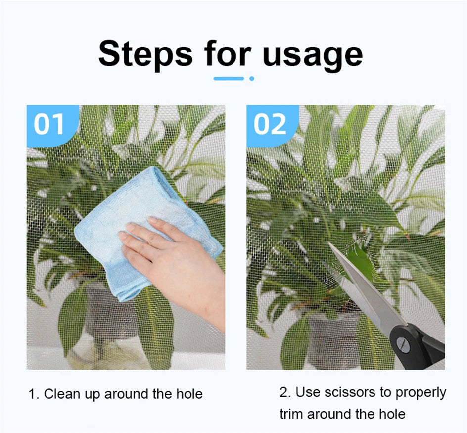 Shoppikala window screen repair tape with strong adhesive mesh patch, 2 meters long, for fixing torn or damaged window screens.
