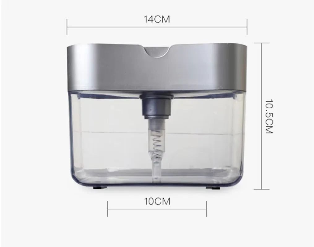 Shoppikala automatic soap dispenser bottle for dish soap, 380ml, with manual pump and transparent container for kitchen use