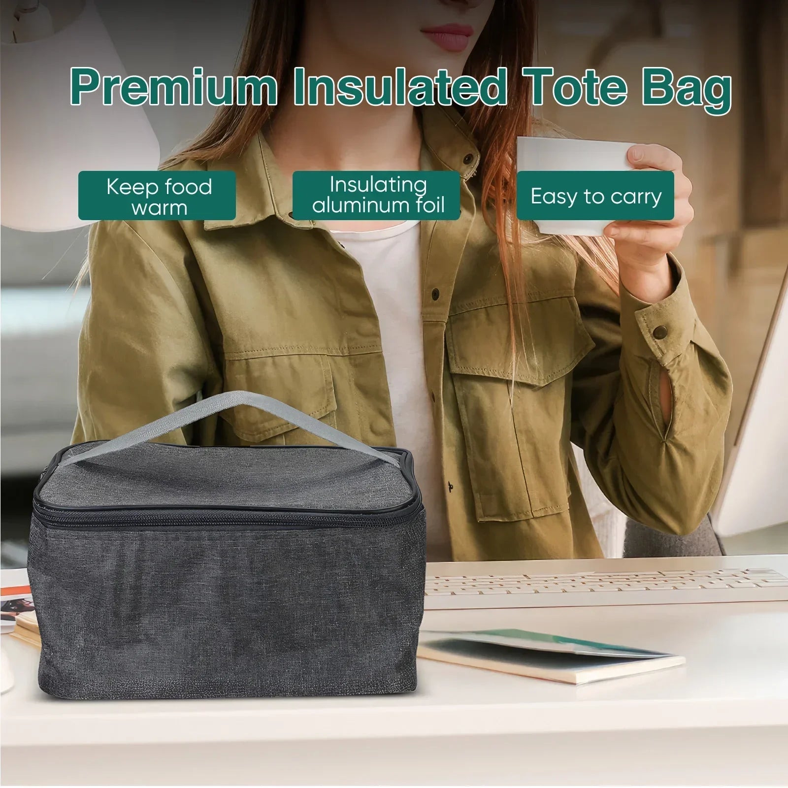 Shoppikala electric lunch box with 1.8L capacity, portable food warmer for camping, picnic, car, truck, and home use.