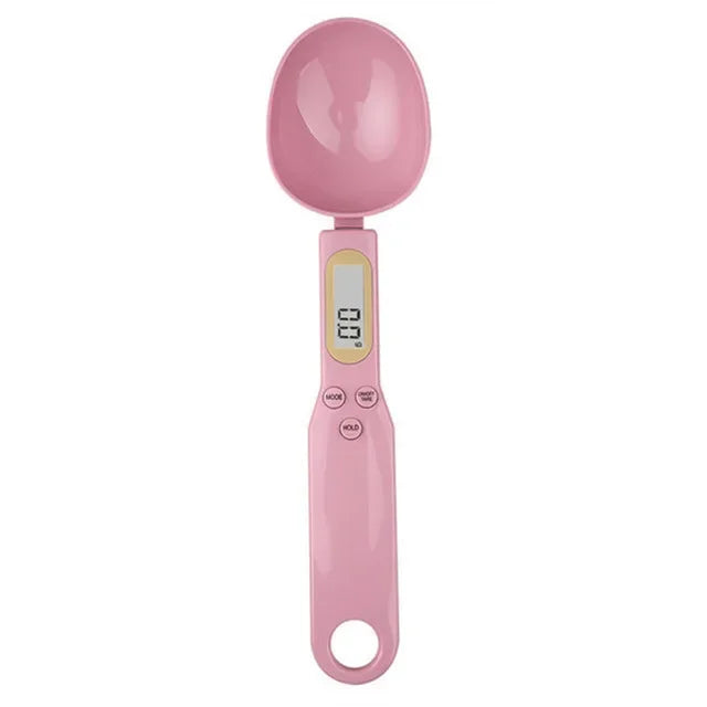 Digital measuring spoon from Shoppikala with LCD display, 500g capacity, ideal for precise milk, coffee, and sugar measurements.