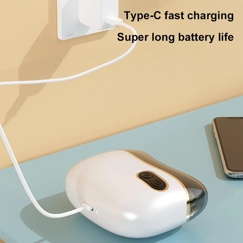 Shoppikala 2-in-1 electric nail tool with USB charging, featuring nail clipper and polisher for adults and kids.