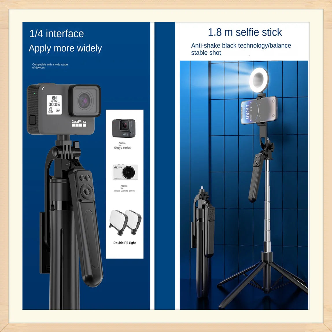 Shoppikala COOL DIER smartphone tripod with Bluetooth shutter and wireless selfie stick brackets, adjustable phone holder for photos