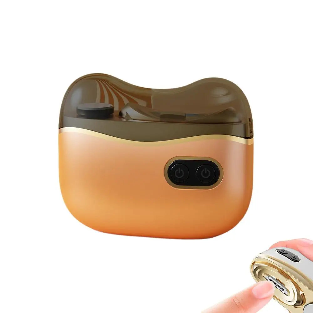 Shoppikala 2-in-1 electric nail tool with USB charging, nail clipper and polisher for adults and kids, rechargeable nail cutter.